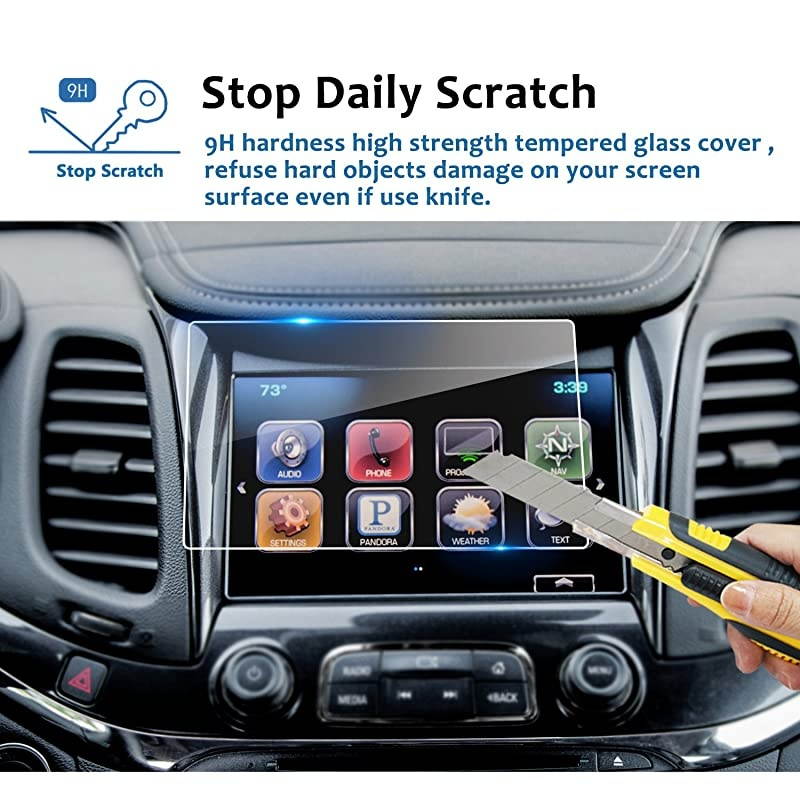 Car Navigation Screen Protector for 20142018 Impala 8 Inch MyLinkTempered Glass 9H Hardness Car Infotainment Stereo Display Center Touchscreen Protective Film