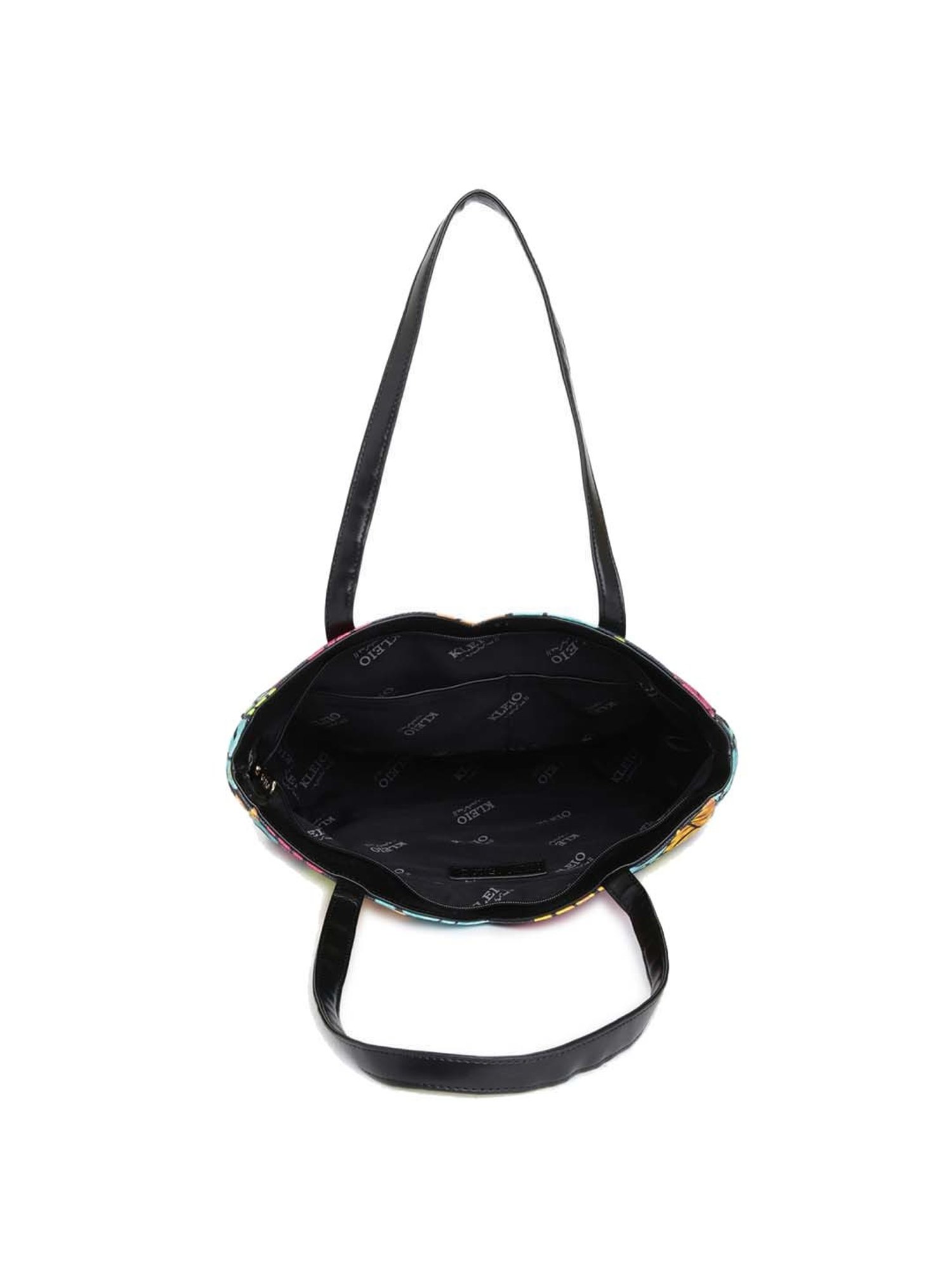 KLEIO Multicolor Printed Medium Tote Handbag