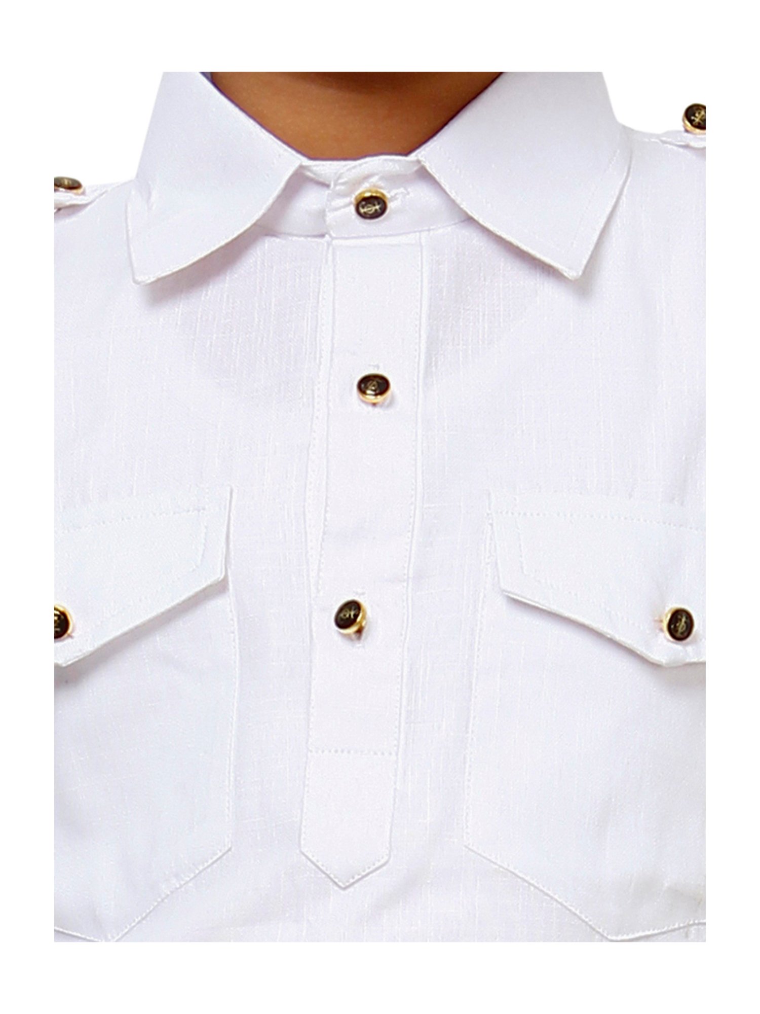 Pro-Ethic Style Developer Kids White Solid Full Sleeves Pathani Kurta with Pyjamas