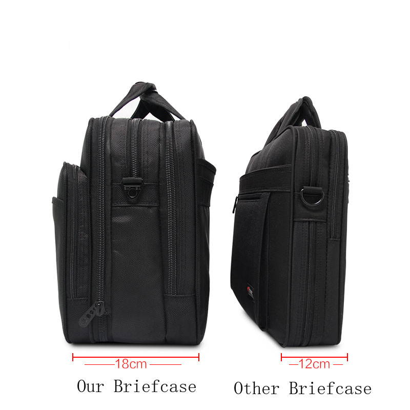 Yajie Bag Company 17 Inch Business Bags Brifecase Water-Repellent Expandable Extra Large Capacity Fit for 15.4 15.6 17 17.1 Inch Laptop / Notebook / MacBook / Ultrabook / Chromebook Computers (Black)
