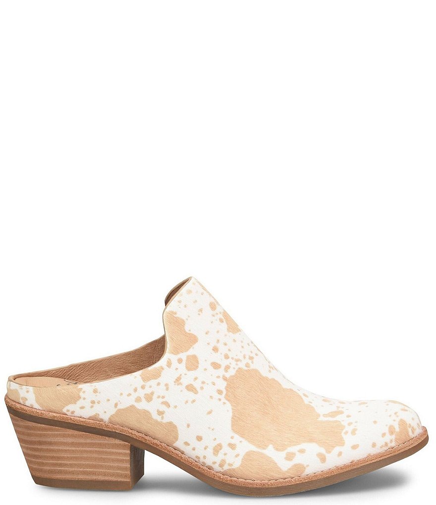 Sofft Ameera Cow Print Calf Hair Western Inspired Clogs