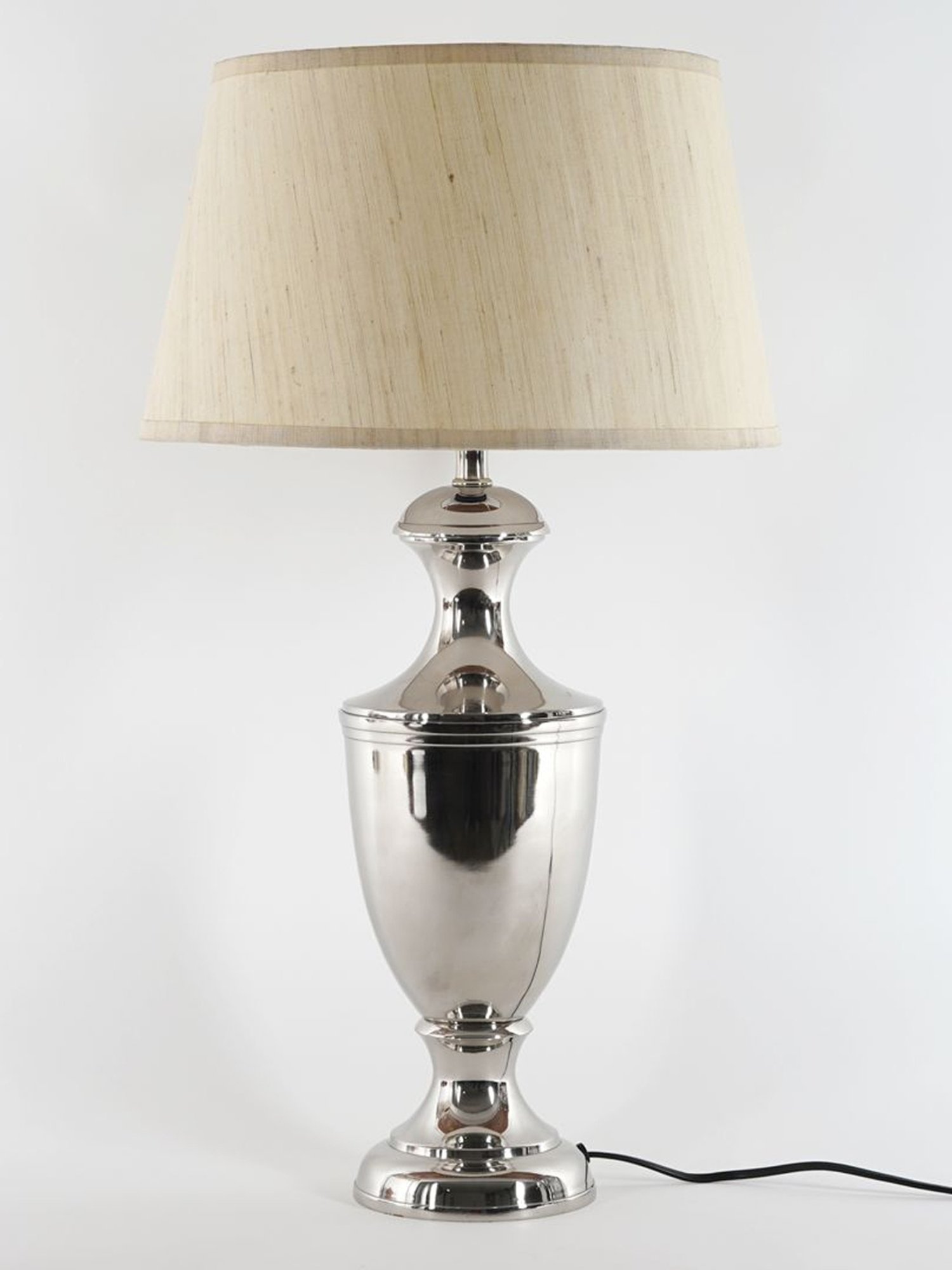 Kapoor Lamp Shades Chrome & White Metal Table Lamp