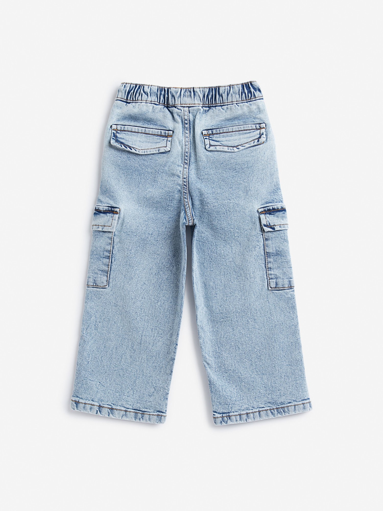 HOP Boys by Westside Blue Washed Mid-Rise Relaxed Fit Jeans