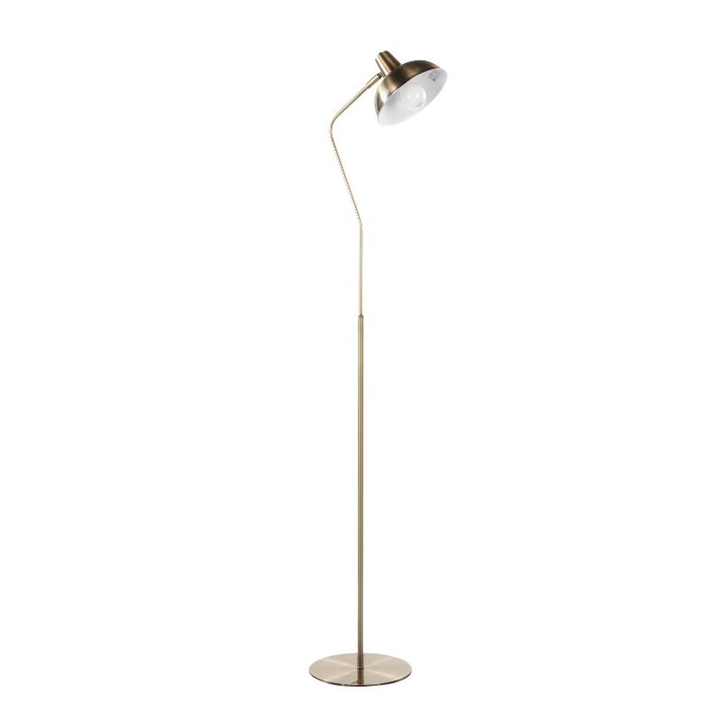 Metal Contemporary Darby Floor Lamp Black (Includes LED Light Bulb) - LumiSource