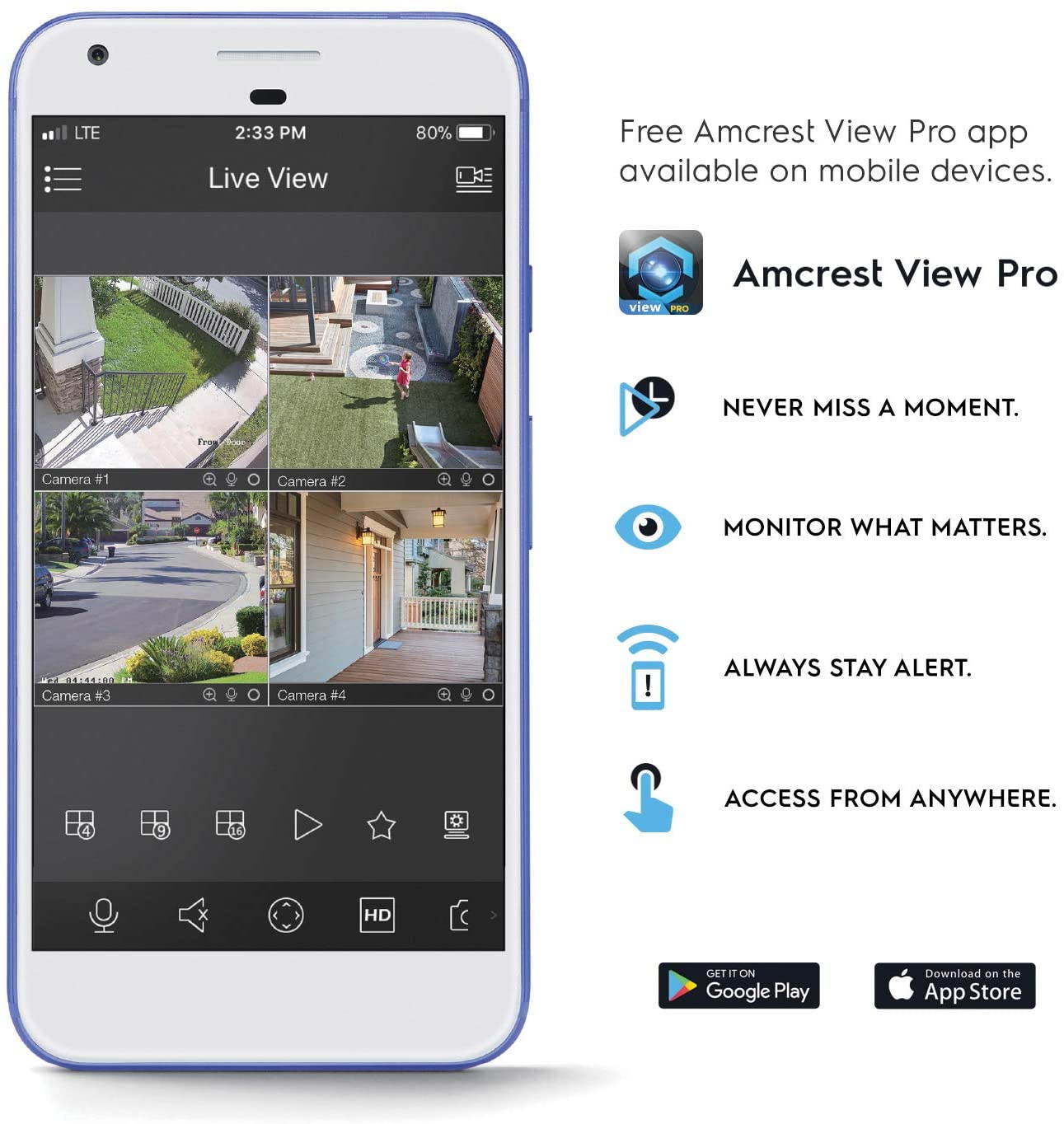 Amcrest UltraHD 5MP Outdoor POE Camera 2592 x 1944p Bullet IP Security Camera, Outdoor IP67 Waterproof, 103&deg; Viewing Angle, 2.8mm Lens, 98.4ft Night Vision, 5-Megapixel, IP5M-B1186EW-28MM (White)