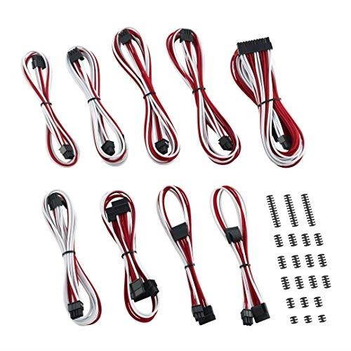 cablemod cseries modmesh classic cable kit for corsair axi/hxi/rm yellow label  white/red cmcsickitnkwrr