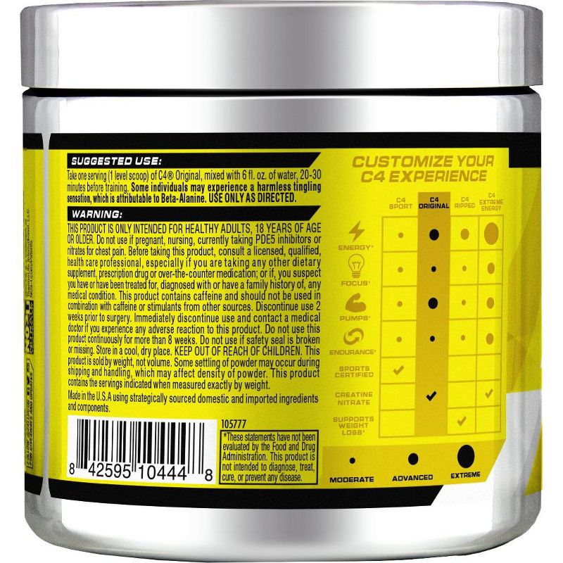 Cellucor C4 Original Pre-Workout Supplement Powder - Icy Blue Razz - 5.7oz