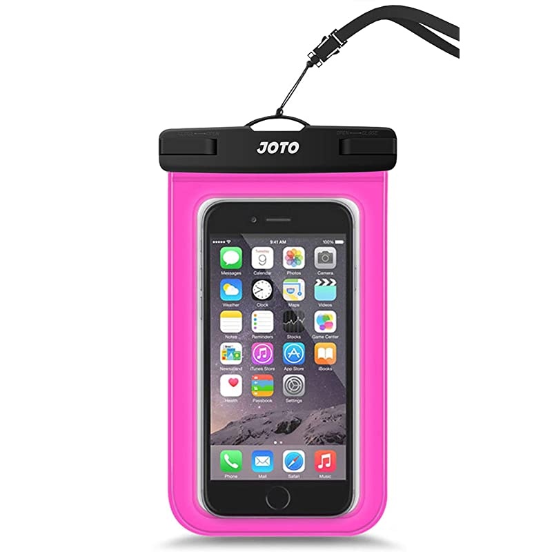 Universal Waterproof Pouch Cellphone Dry Bag Case for iPhone 11 Pro Max Xs Max XR X 8 7 6S Plus SE, Galaxy S20 Ultra S20+ S10 Plus S10e S9 Plus S8/Note 10+ 9, Pixel 4 XL up to 7" -Magenta