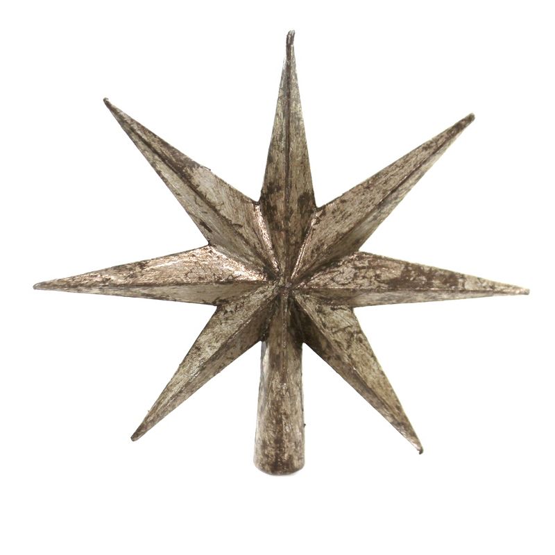 Tree Topper Finial 9.25" Foiled Star Tree Topped Christmas Cardboard  -  Tree Toppers