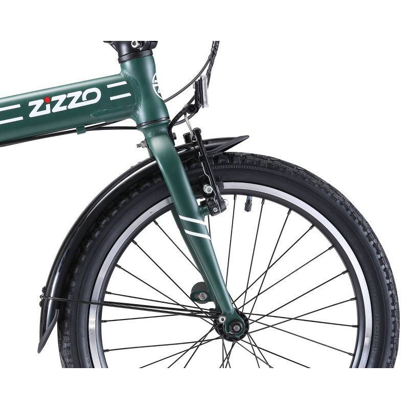 ZiZZO Forte Duty 7-Speed 20" Folding Bike - Green