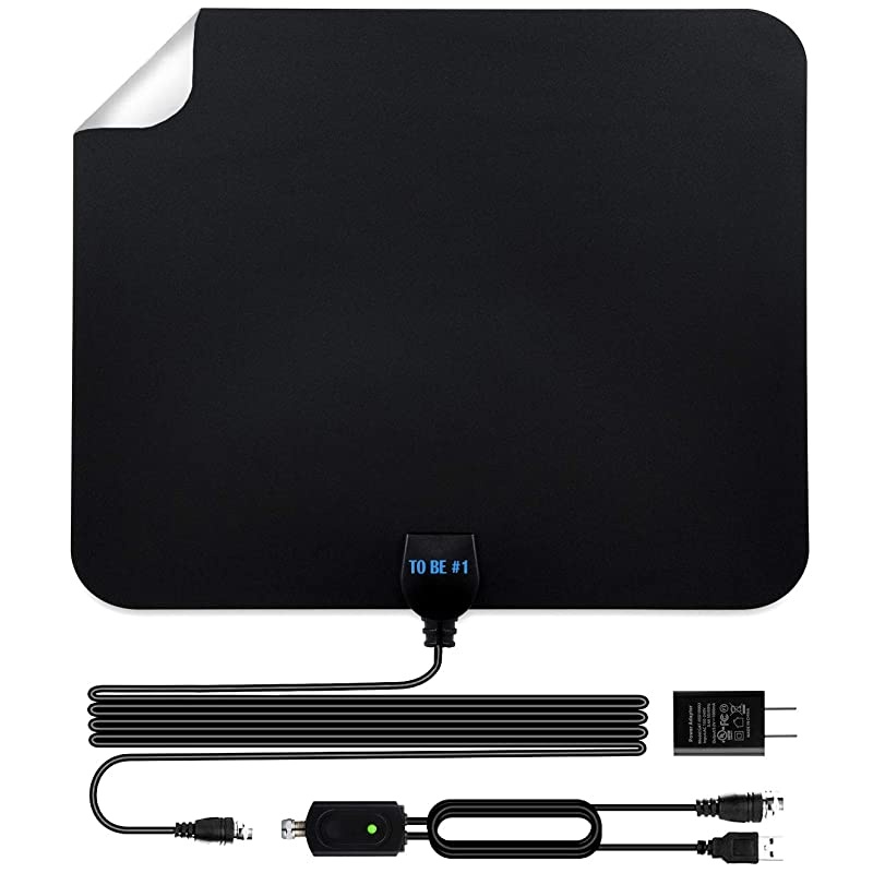 2020 Amplified HD Digital TV Antenna Long 200 Miles Range Powerful HDTV Amplifier Signal Booster165ft Coax Cable AC Adapter
