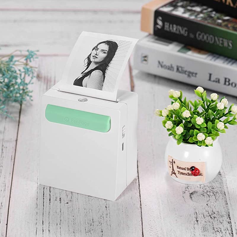 PeriPage A8 Portable Mini Pocket Wireless BT Thermal Printer Clip Design Receipt Label Memo Sticker AR Photo Picture Printer for Android iOS Smartphone Windows 304DPI