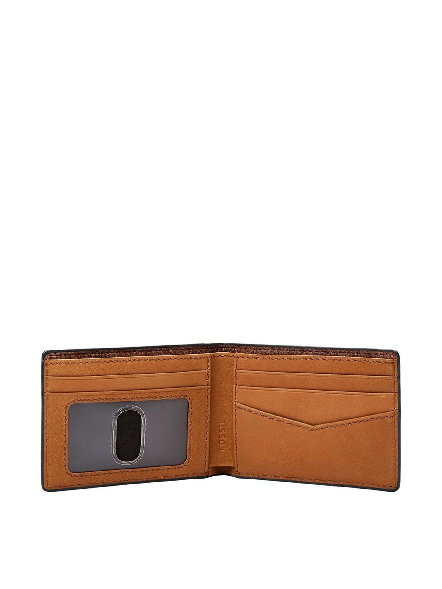 Fossil Steven Brown Solid Bi-Fold Wallet for Men