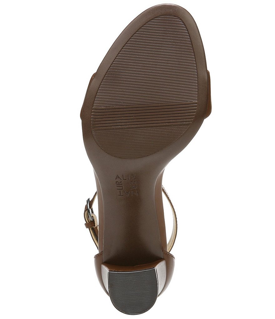 Naturalizer Vera True Colors Leather Ankle Strap Block Heel Dress Sandals