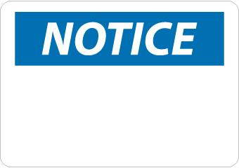 NMC N1AB-NOTICE, (HEADING ONLY), 10X14, .040 ALUM (1 EACH)