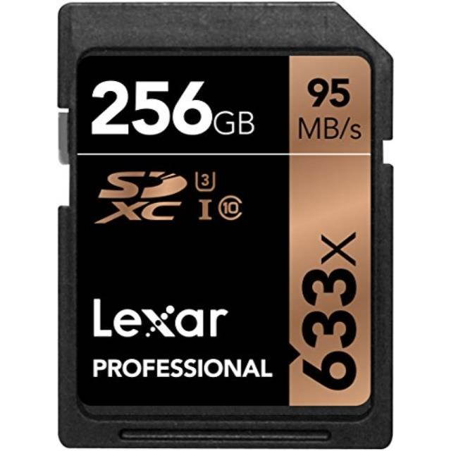 Lexar 256GB Professional 633x Class 10 UHS-I U3 SDXC Memory Card #LSD256CBNL633