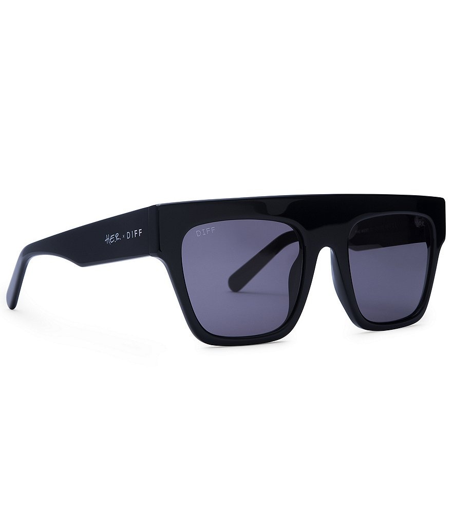 DIFF Eyewear The West Black Grey 55mm Sunglasses