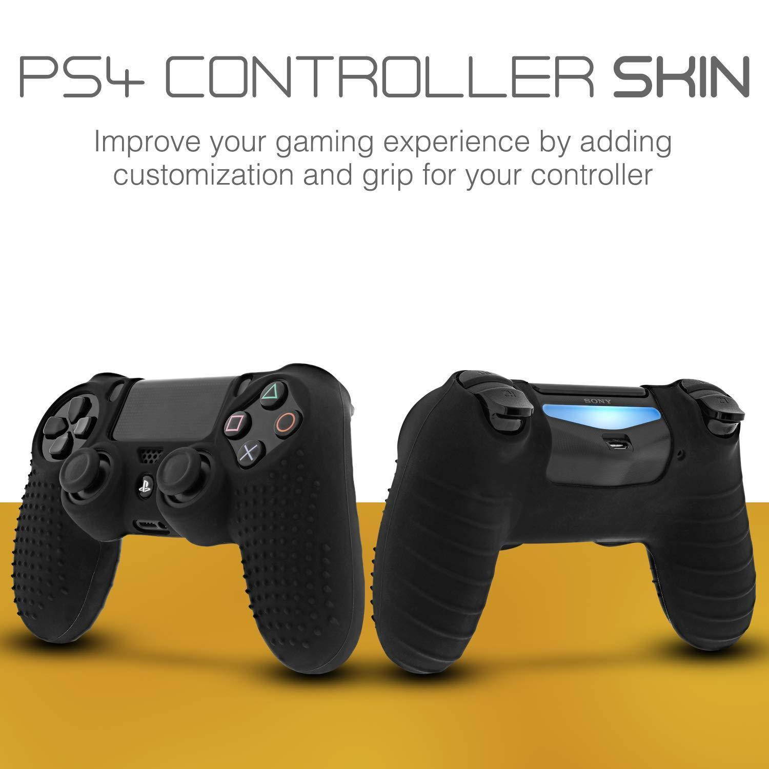 fosmon ps4 controller dualshock 4 skin grip anti-slip silicone cover protector case for sony ps4/ps4 slim/ps4 pro controller wi