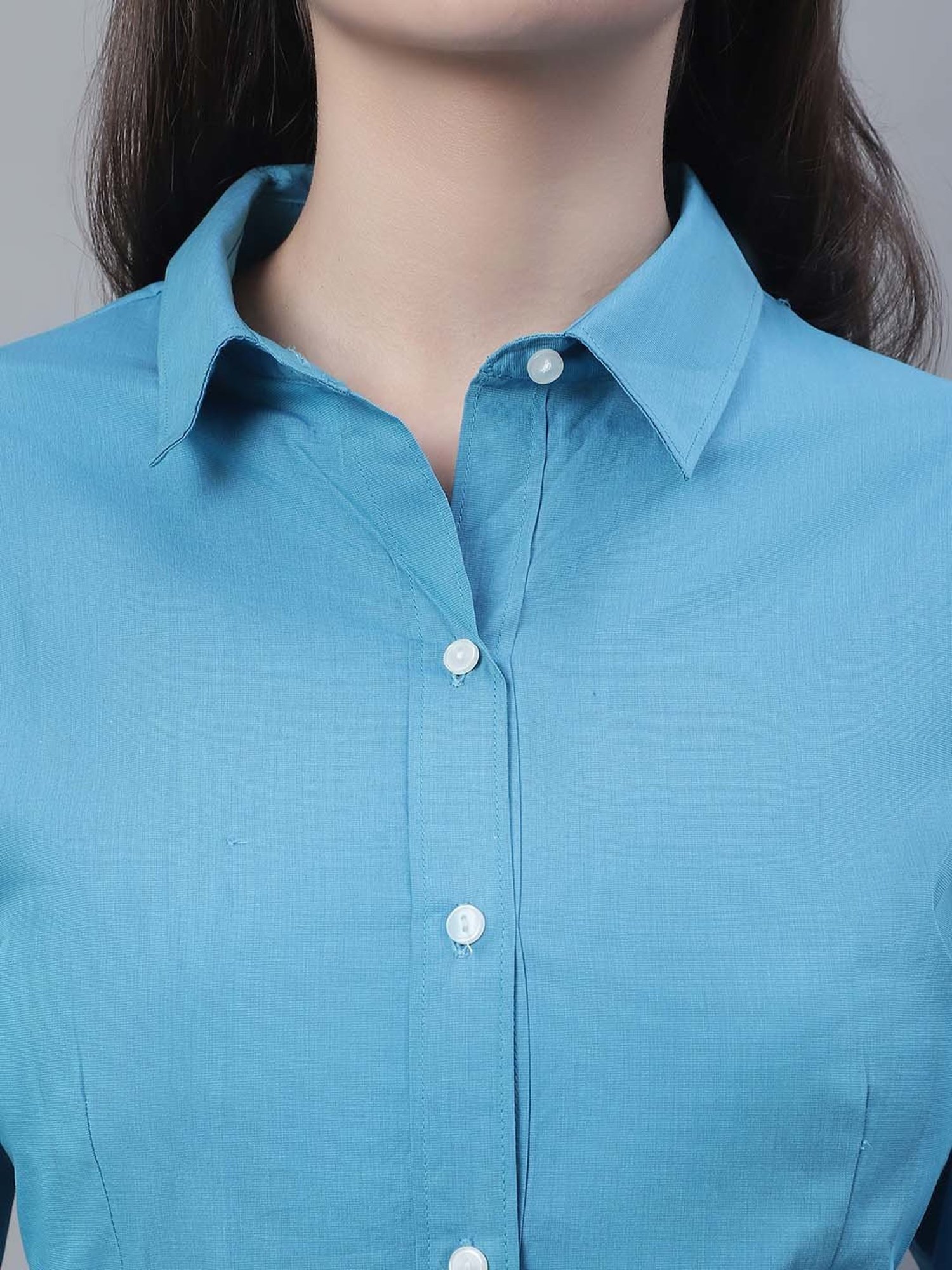 Crozo By Cantabil Dark Blue Formal Shirt