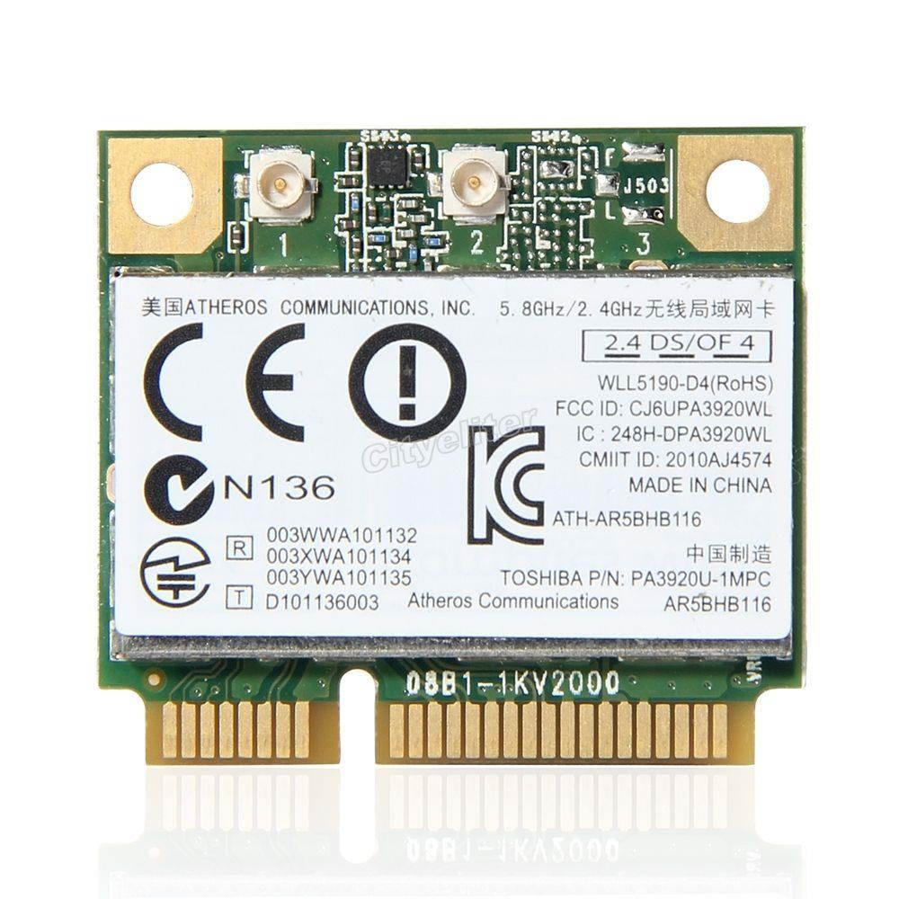 ATHEROS AR5BHB116 AR9382 Dual band 300M WIRELESS-N Laptop WIFI MINI PCI-e Card