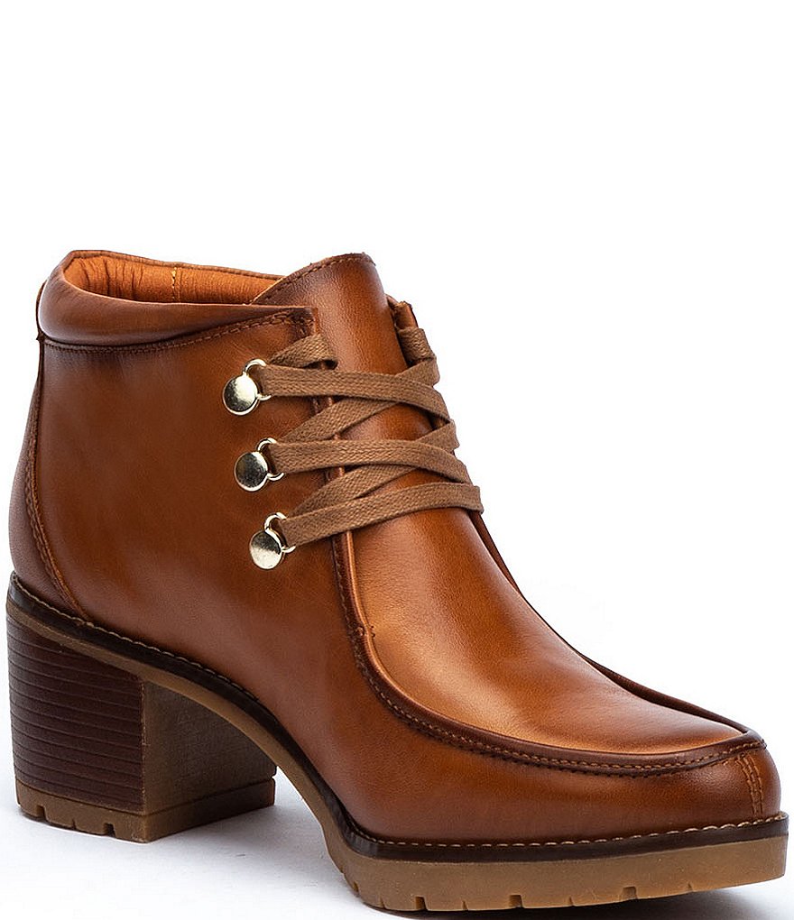 Pikolinos Llanes W7H Leather Lace-Up Booties