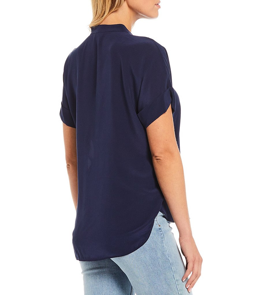 A Loves A Short Sleeve Button Down Silk Shirt