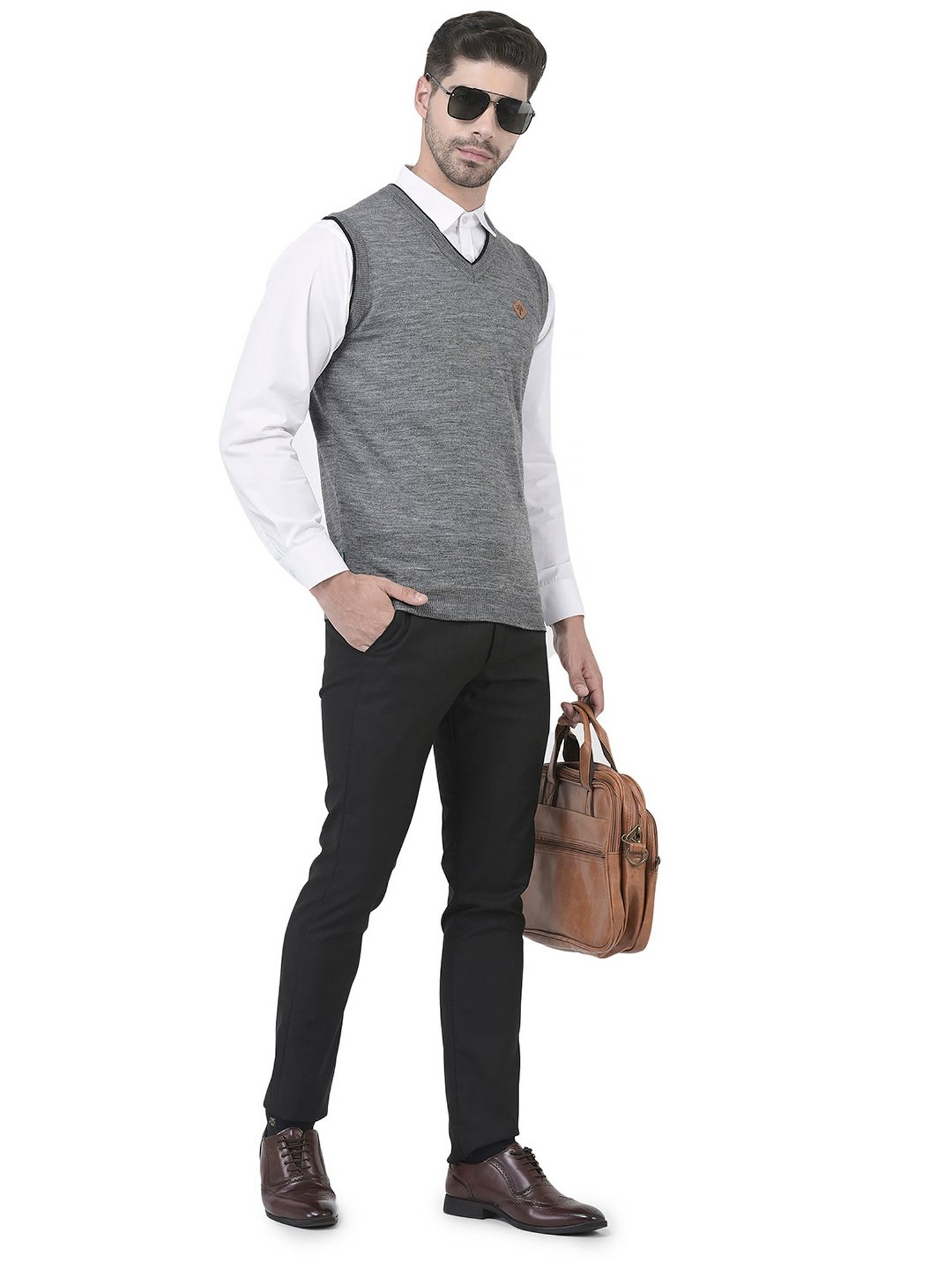 Woodland Medium Grey Regular Fit Sweater