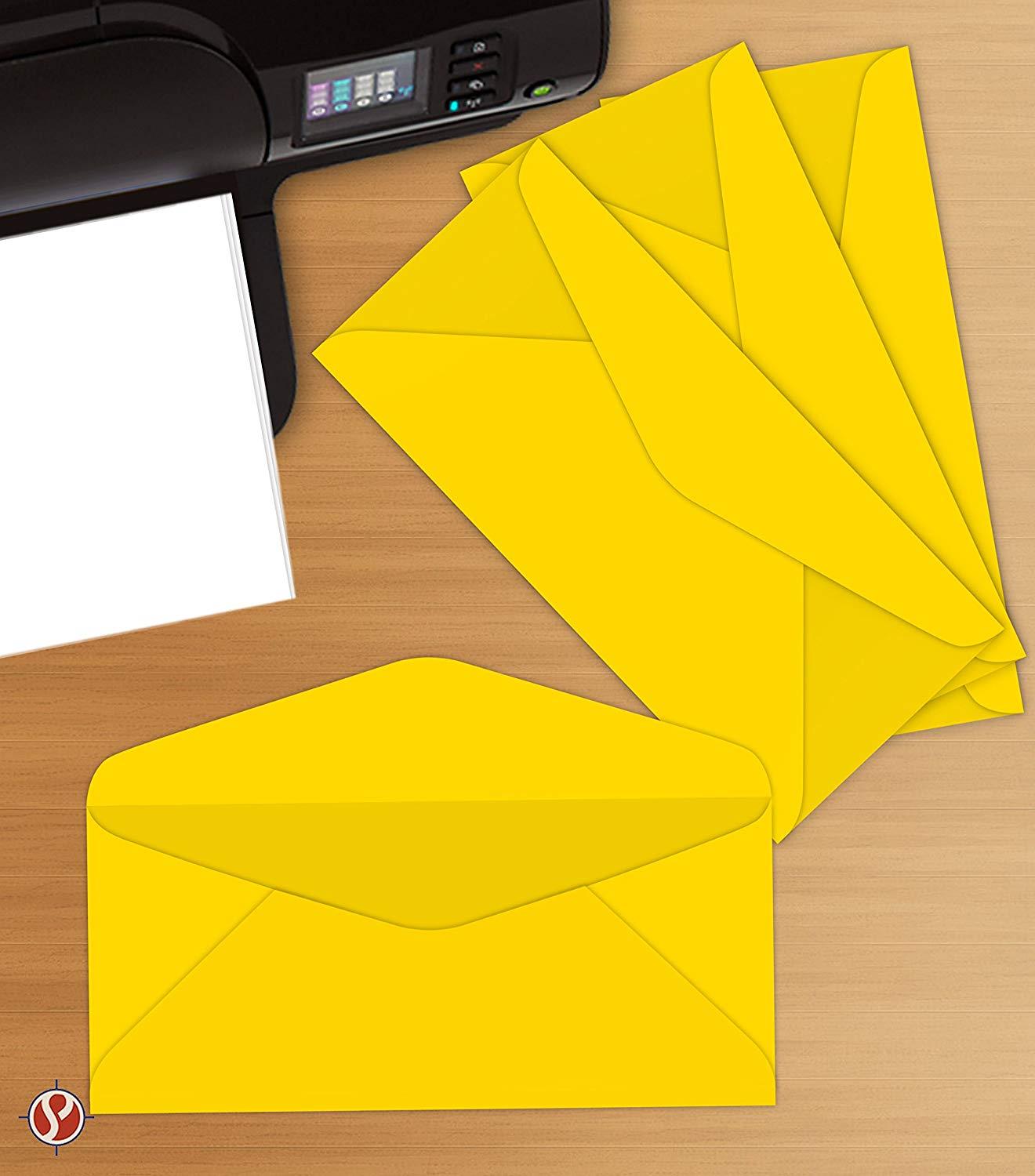 Bright Color #10 Envelopes - 50 Envelopes (Sun Yellow)