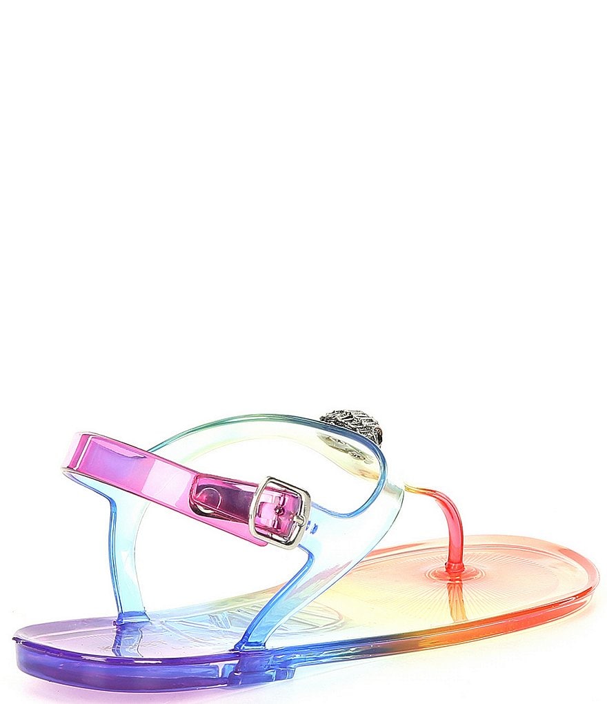Kurt Geiger London Maddison Rainbow Jelly Flat Sandals