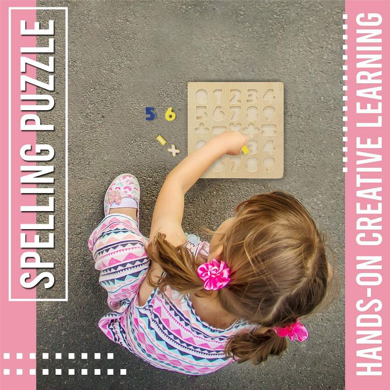 Leo & Friends Wooden Chunky Number Math Puzzle