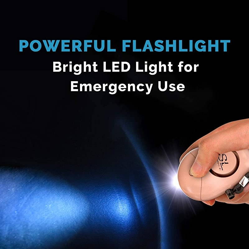 Personal Alarm Siren Song 130dB sound Personal Alarms for Women Keychain with LED Light Emergency Self Defense for Kids Elderly Rose Gold