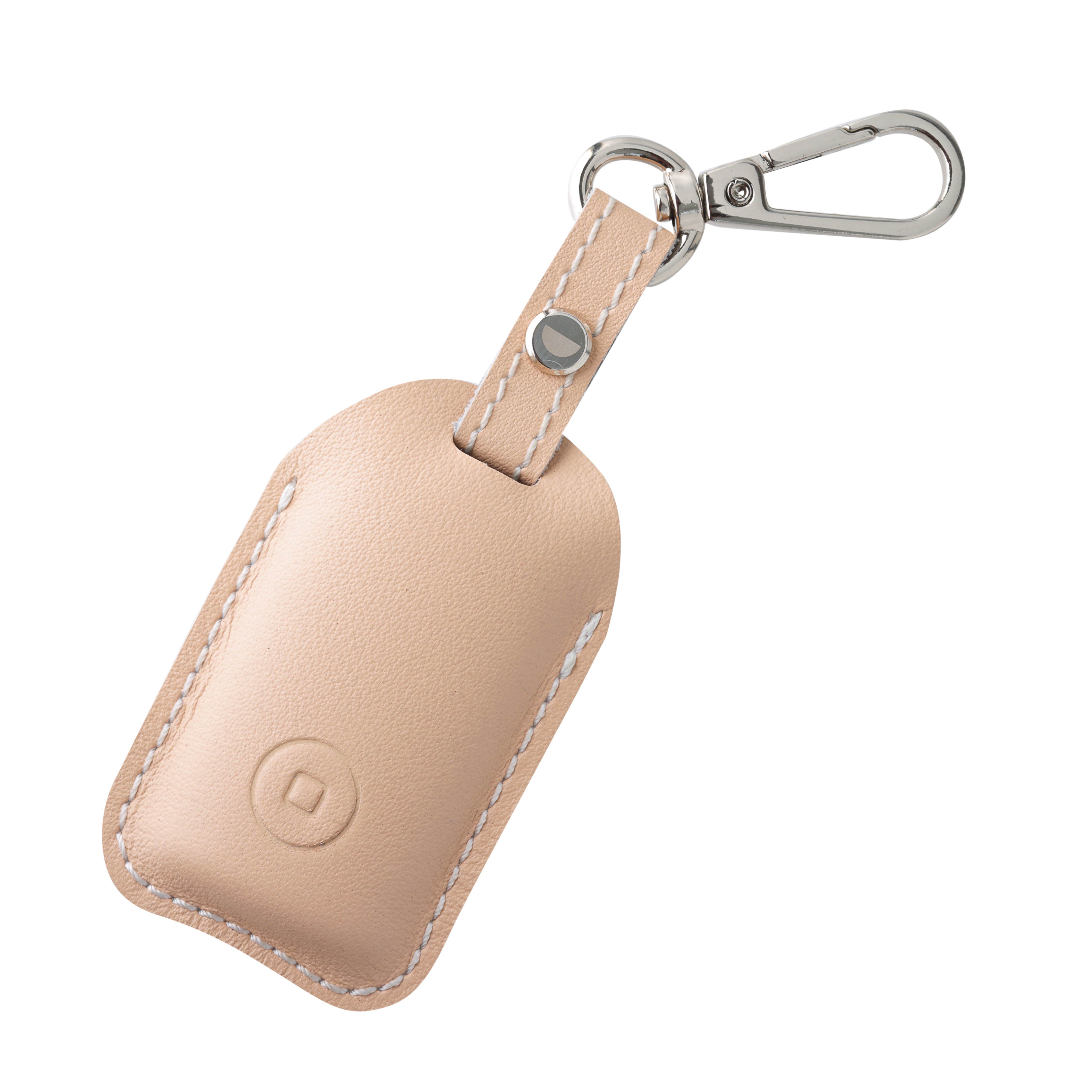 Safedome Fob coloured leather casing - powder pink