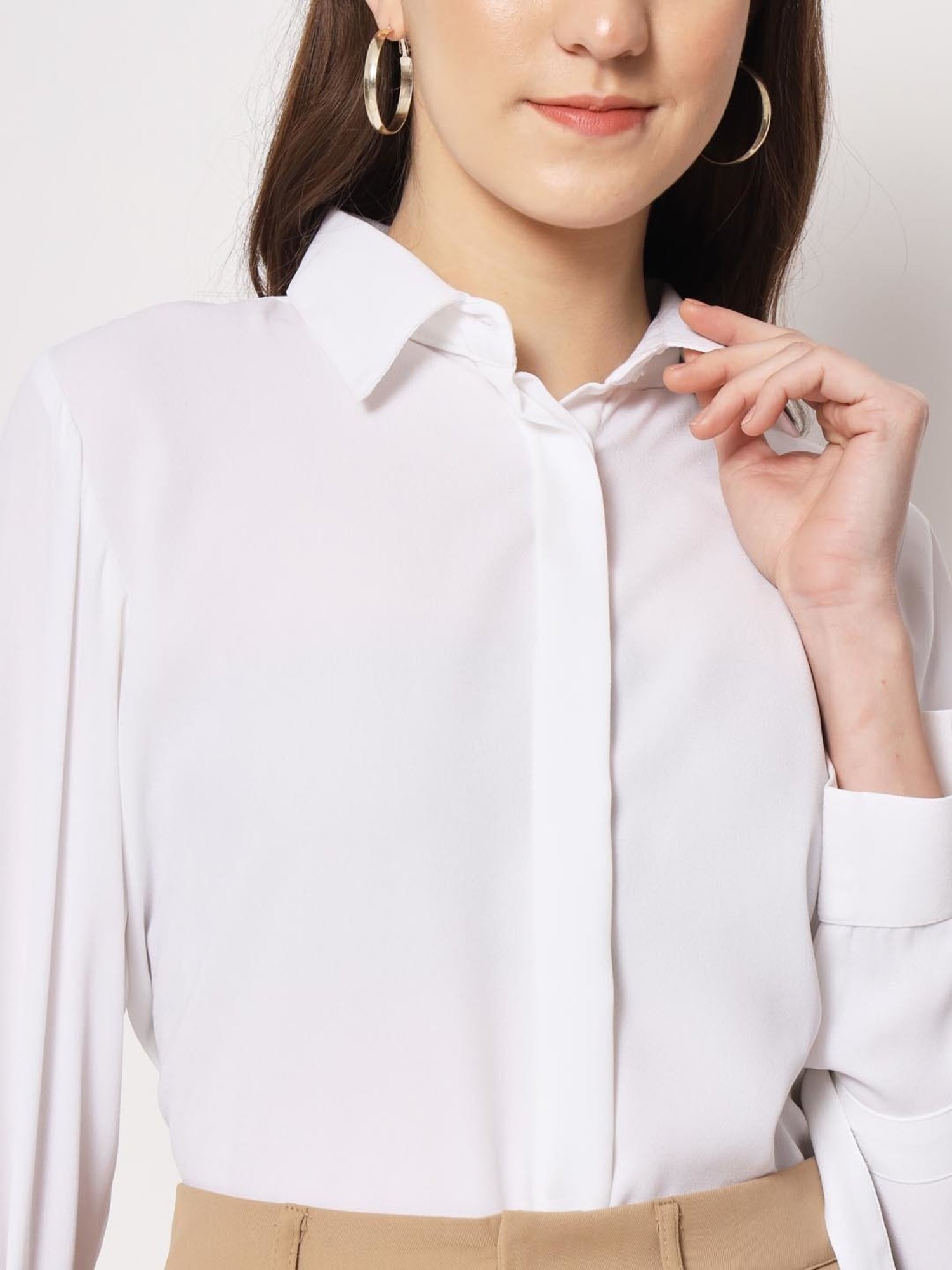 Trend Arrest White Regular Fit Shirt