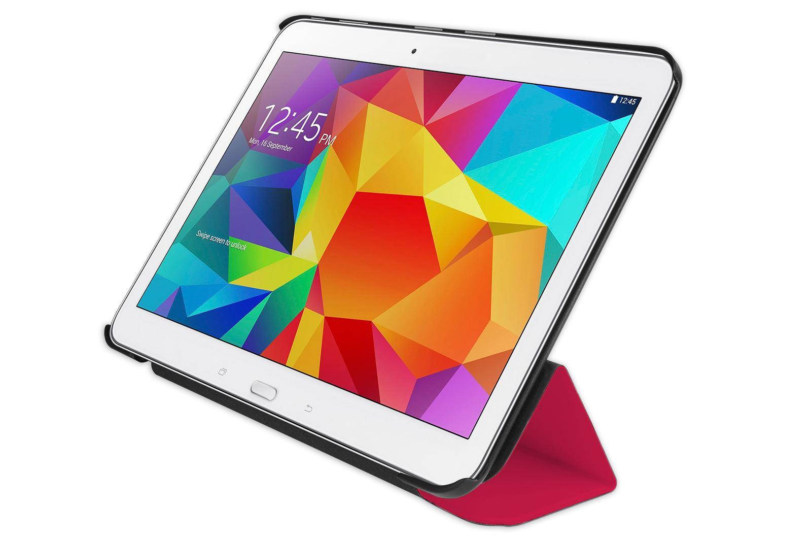 Hellfire Trading Slim Compact PU Leather Case for Samsung Galaxy Tab 4 T530 10.1 - Hot Pink