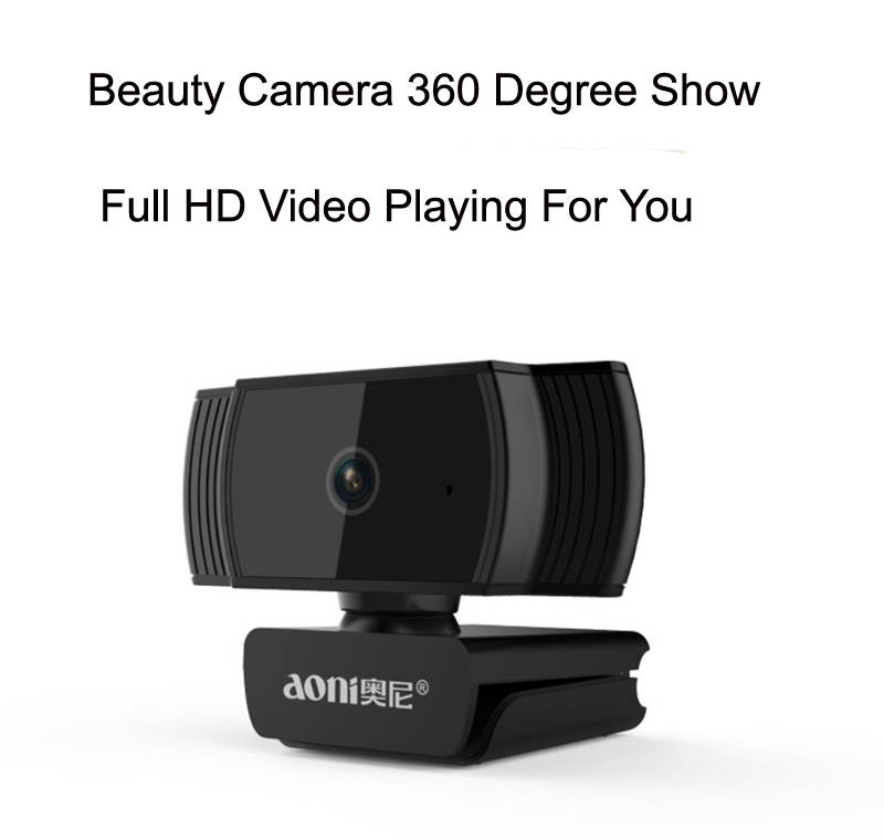 Web Camera Lens HD 1080P Visual 65 Degree Angle Automatical Focus Manually Rotate Lens With Digital Microphone to Keep Clear Voice USB Connecting Computer