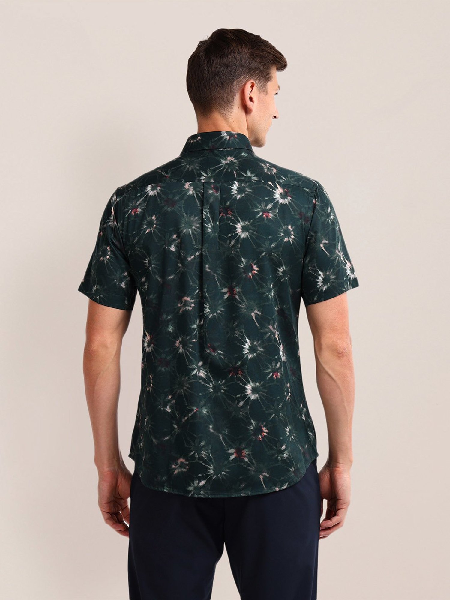 Spykar Blue Cotton Slim Fit Checks Shirt