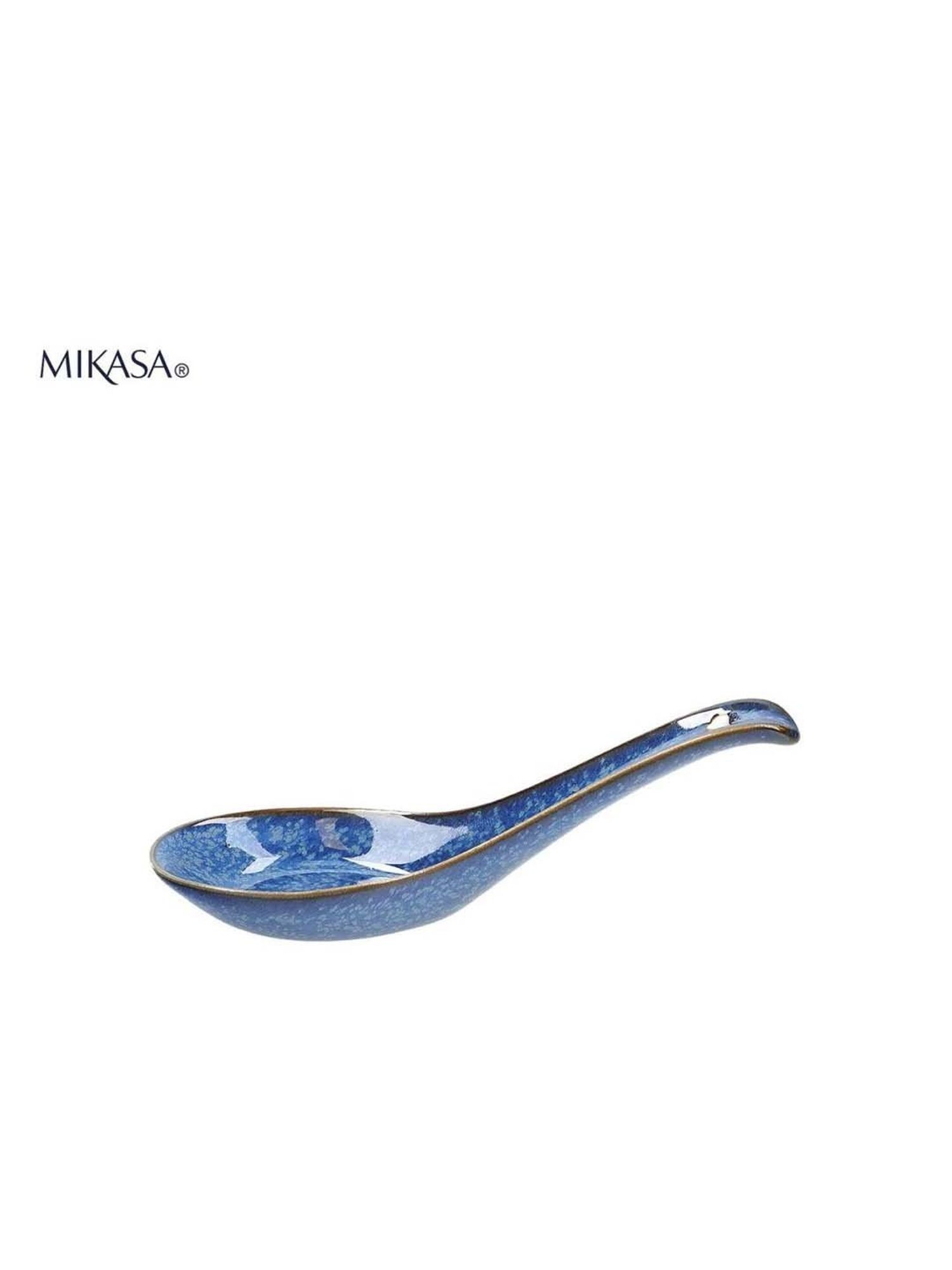 Mikasa 2-Piece Blue Medium Satori Rice Bowl & Spoon Set