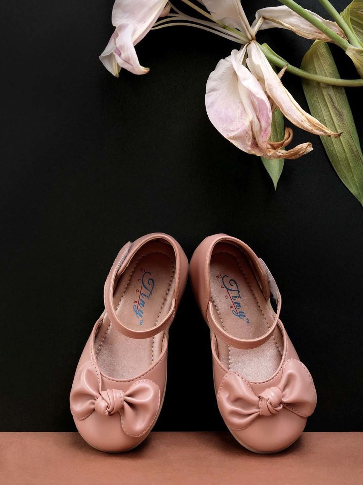 Tiny Bugs Kids Peach Casual Sandals