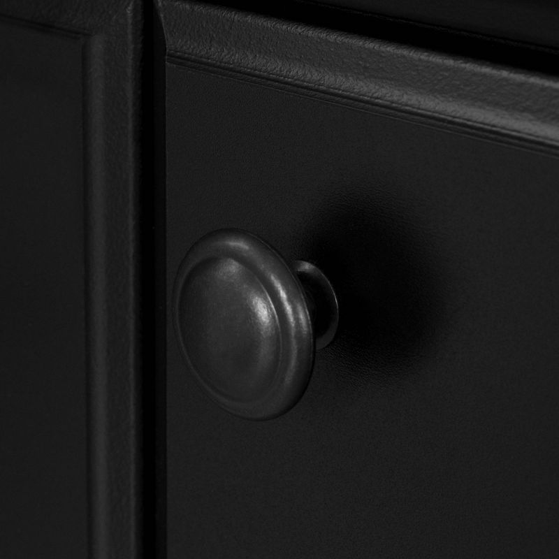 Morgan 4 Door Storage Cabinet Pure Black - South Shore