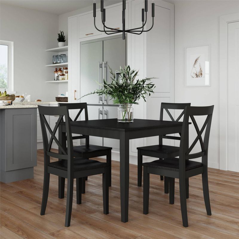 5pc Balwin Rustic Dining Set Black - Dorel Living