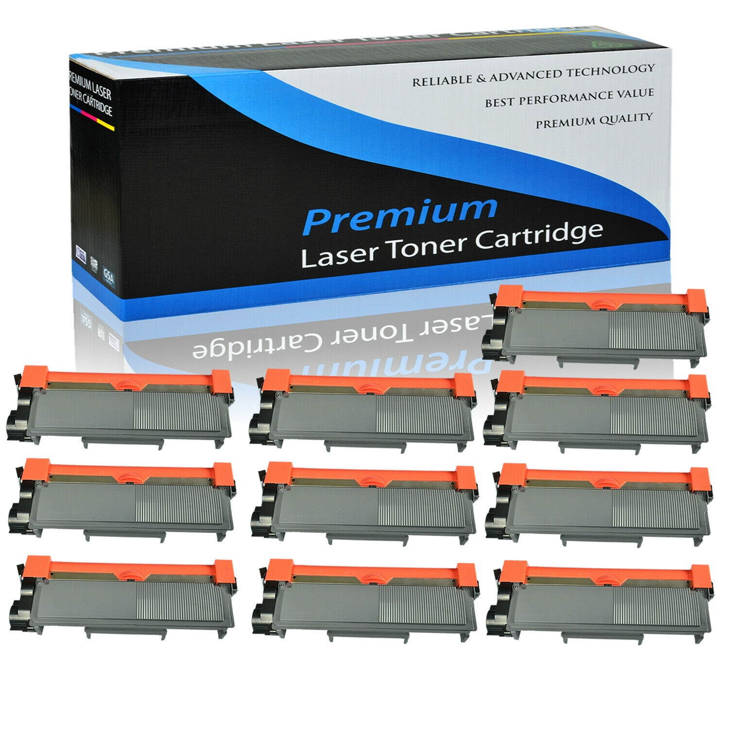 10PK TN660 Toner Cartridge for Brother TN-660 MFC-L2720DW MFC-L2740DW L2707DW
