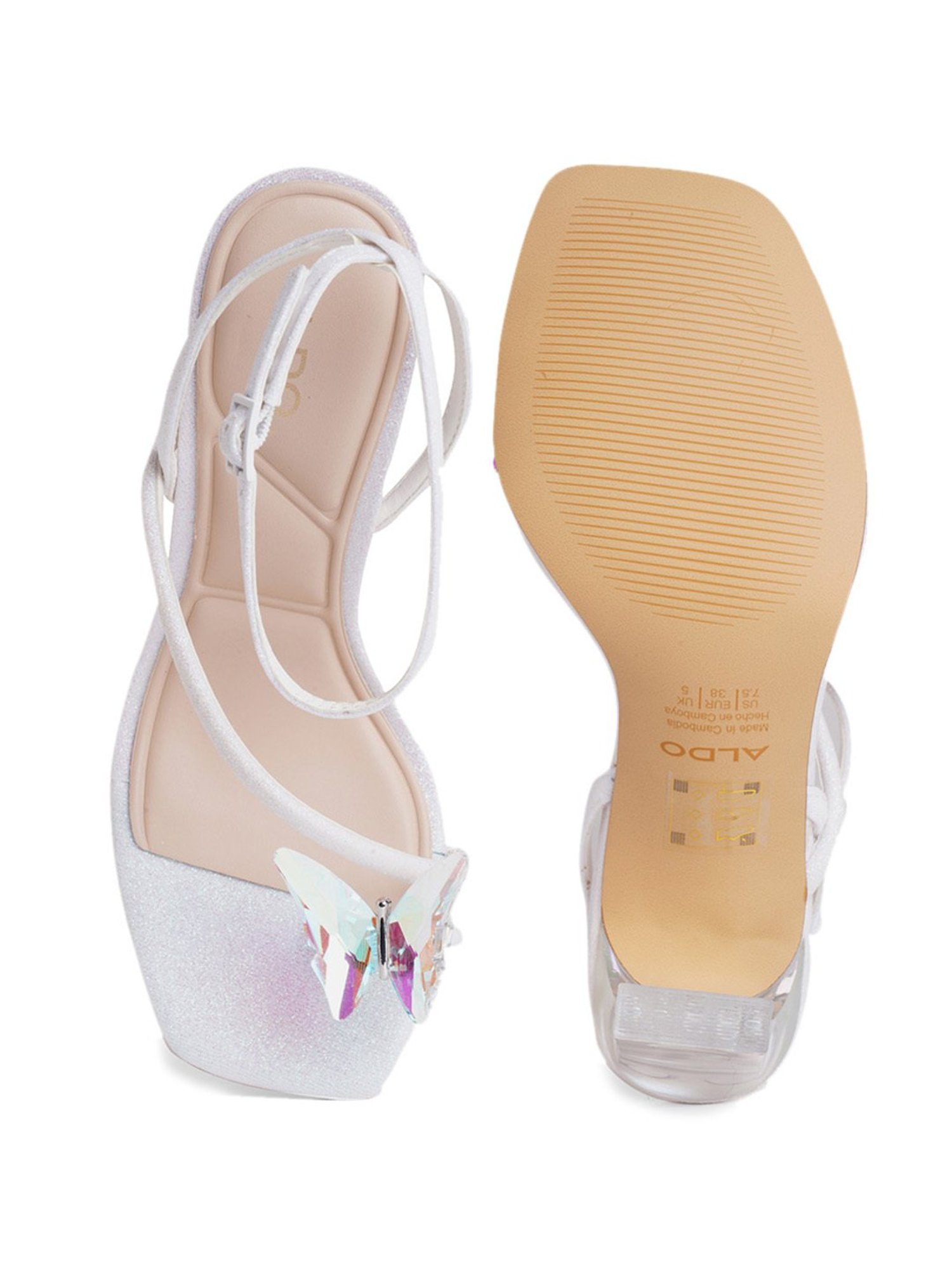 Aldo Women's White Toe Ring Sandals