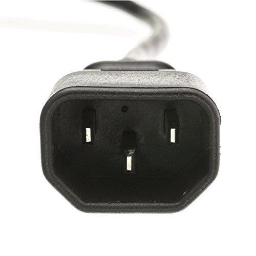 C&E 4 Pack Computer/Monitor Power Extension Cord C13 to C14 18 AWG Black 3' Power Cable (CNE658896)