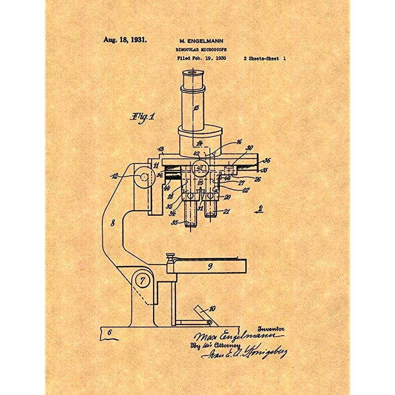 Microscope Patent Print 85 x 11 M12433