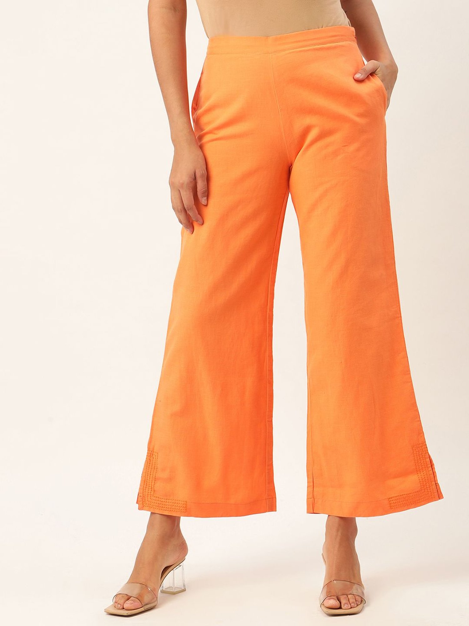 Rooted Orange Regular Fit Trousers