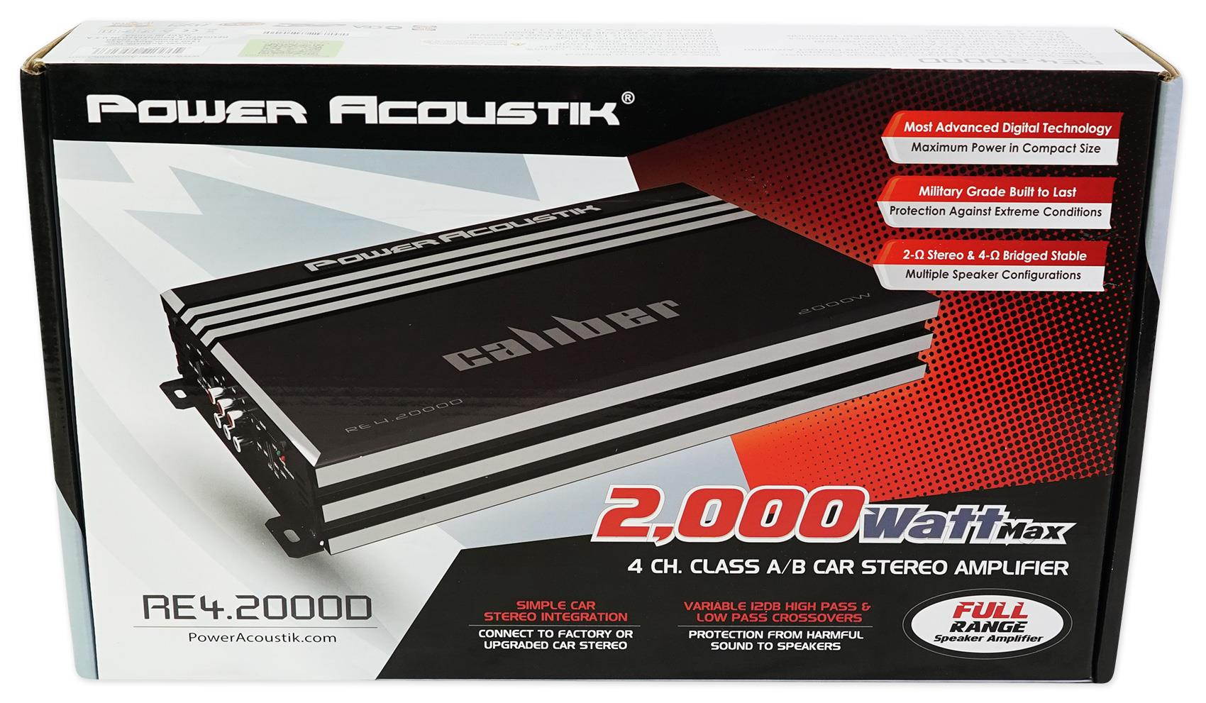 Power Acoustik RE4-2000D 2000 Watt 4-Channel Car Stereo Amplifier Amp