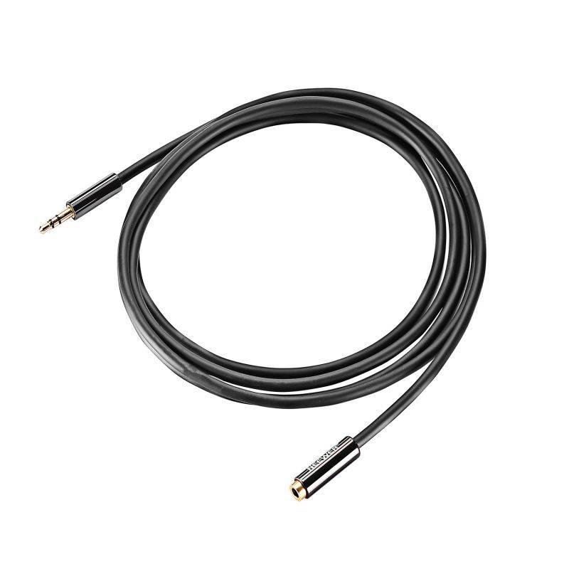 Neewer&reg; EVER-HD3.5-018 Black 3.5MM Stereo Audio Cable for iPhones, iPods, Tablets, MP3 Players, and More, with a 3.5MM Male-to-Female Gold-plated Connector and 6FT/1.8M Length