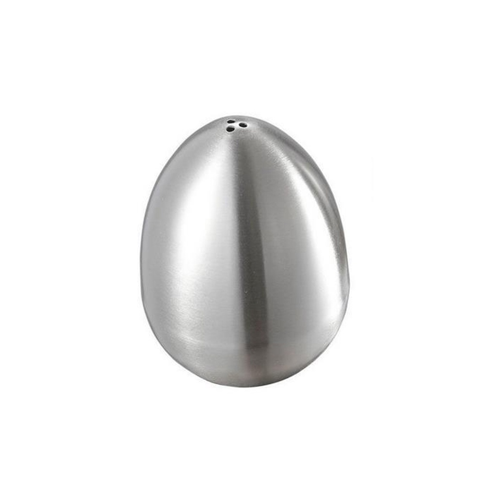 1 Pc Stainless Steel Egg Shaped Pepper Shaker Sugar Shaker Spices Seasoning Sauce Container Kitchen Supplies (1 Hole)