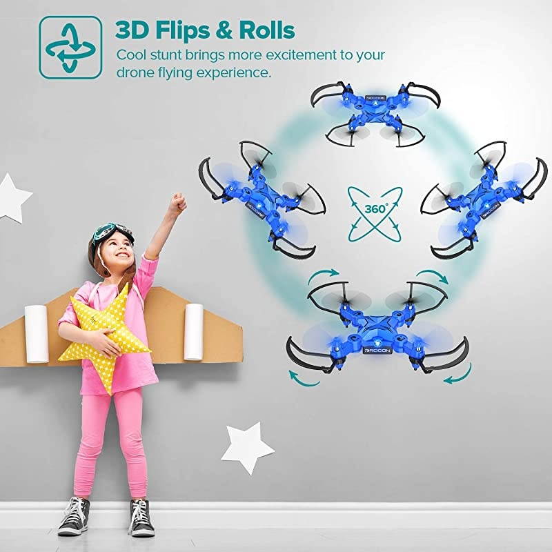 Mini Drone for Kids Scouter Foldable Beginner drone with Altitude Hold3D FlipsSelfRotatingHeadless ModeOneKey TakeOff amp LandingOneKey ReturnSpeed Adjustment2 Charge Ways