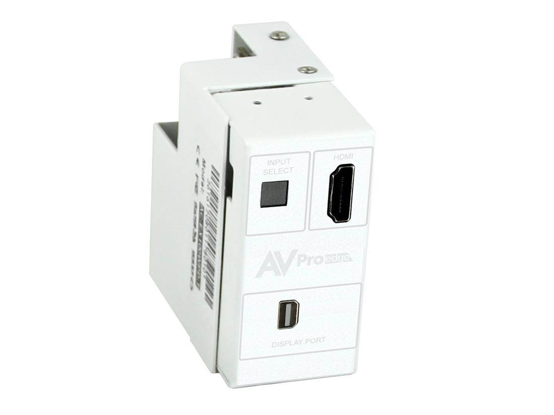 AVPro Edge AC-CXWP-MDP-T 4K Mini DP/HDMI/HDBaseT Single Gang Decora Wall Plate Extender (Transmitter)/White